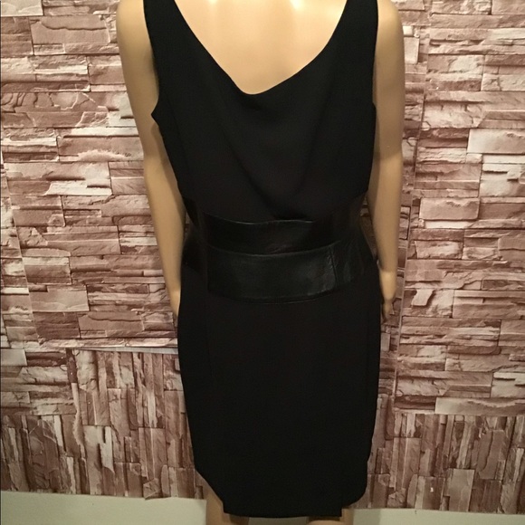 Liz Claiborne career dress with leather trim - Size 12 - Picture 7 of 9